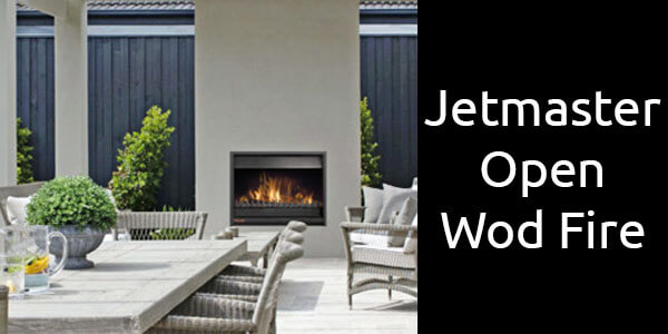 Jetmaster inbuilt open wood fire